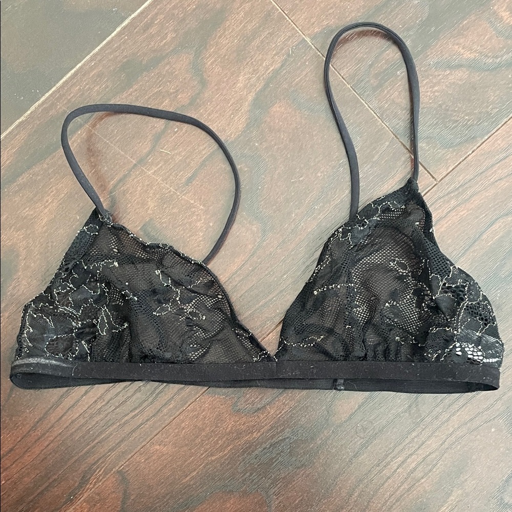 Cosabella Black Sheer Lace Bralette